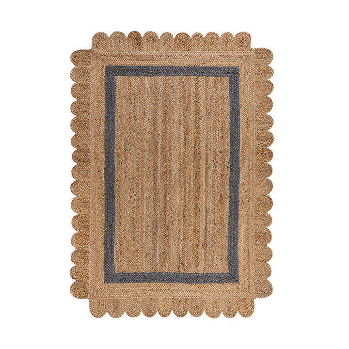 Jute vloerkleed - Grazo Naturel/Grijs  - 1