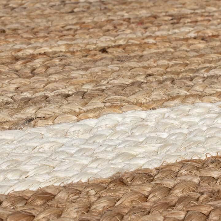 Jute vloerkleed - Grazo Naturel/Wit  - 2