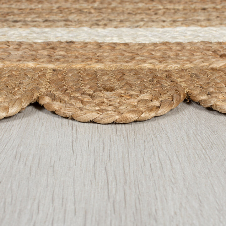 Jute vloerkleed - Grazo Naturel/Wit  - 3