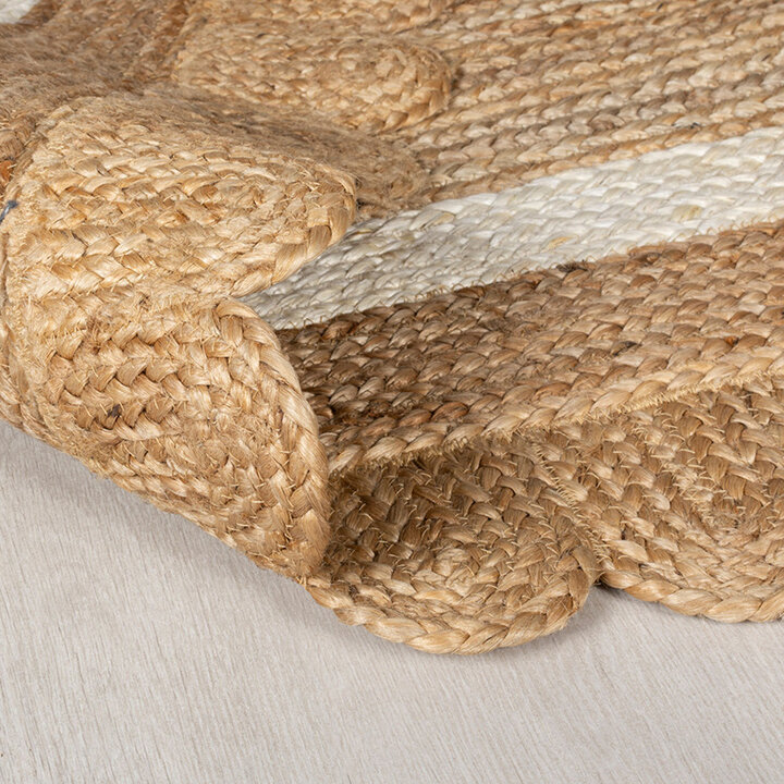 Jute vloerkleed - Grazo Naturel/Wit  - 4