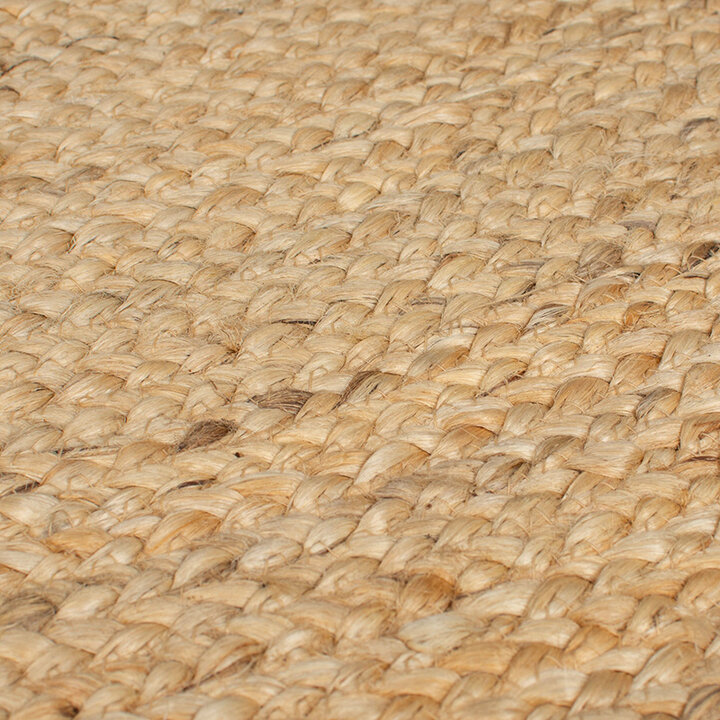 Rond jute vloerkleed - Kahano Naturel/Zwart  - 2