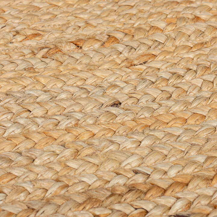 Rond jute vloerkleed - Kahano Naturel/Groen  - 2