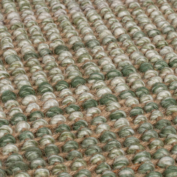 Jute loper - Motto Ombre Groen  - 2