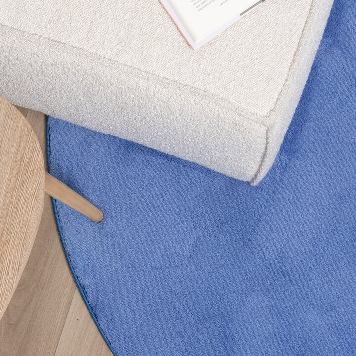 Rond wasbaar vloerkleed - Vivid Blauw  - 2