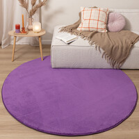 Rond wasbaar vloerkleed - Vivid Paars 