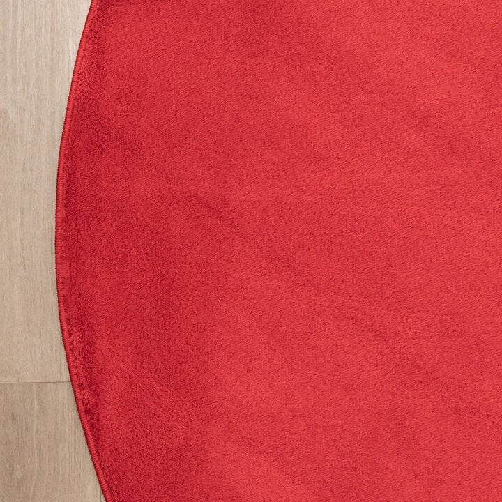 Rond wasbaar vloerkleed - Vivid Rood  - 4