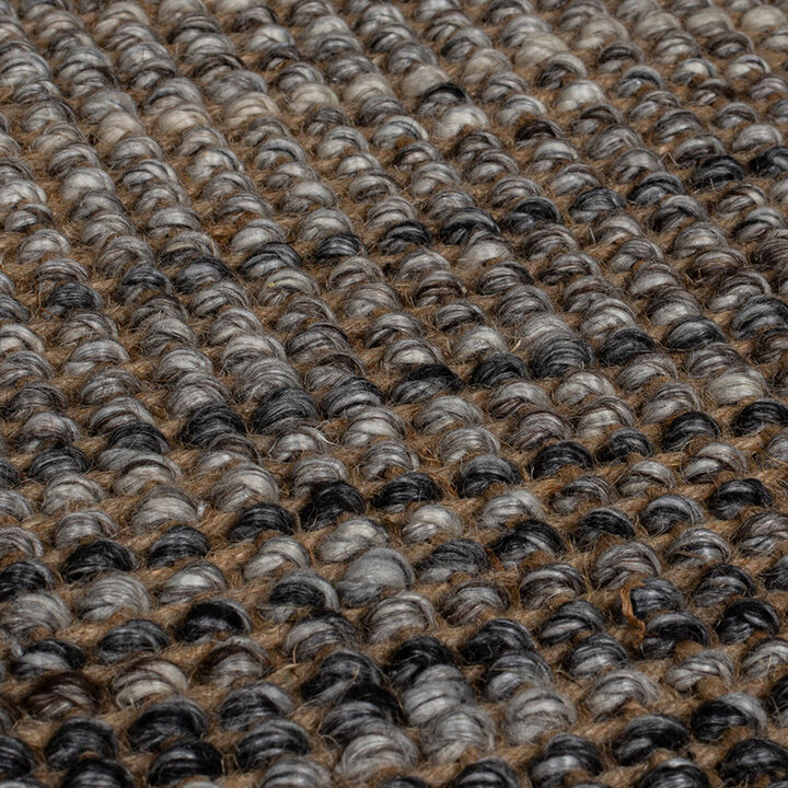 Jute loper - Motto Ombre Grijs  - 2