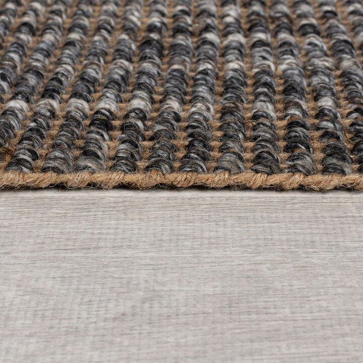 Jute loper - Motto Ombre Grijs  - 3