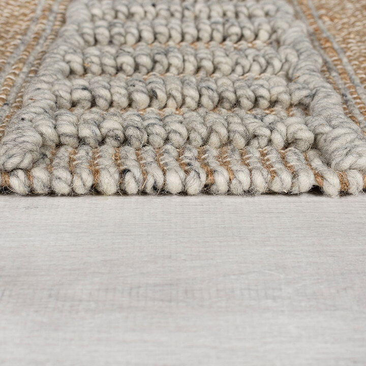 Jute loper - Jubio Medina Naturel/Grijs  - 3
