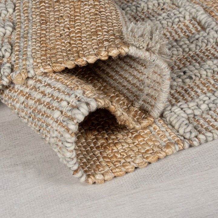Jute vloerkleed - Jubio Medina Naturel/Grijs  - 4