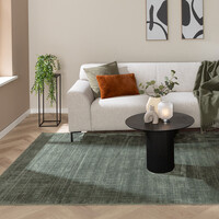Viscose vloerkleed - Jean Donkergroen