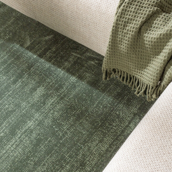 Viscose vloerkleed - Jean Donkergroen - 2