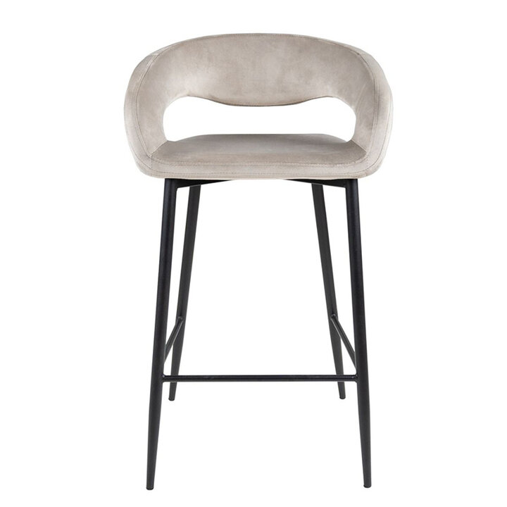 Barkruk - Lenn Velvet Champagne - 1