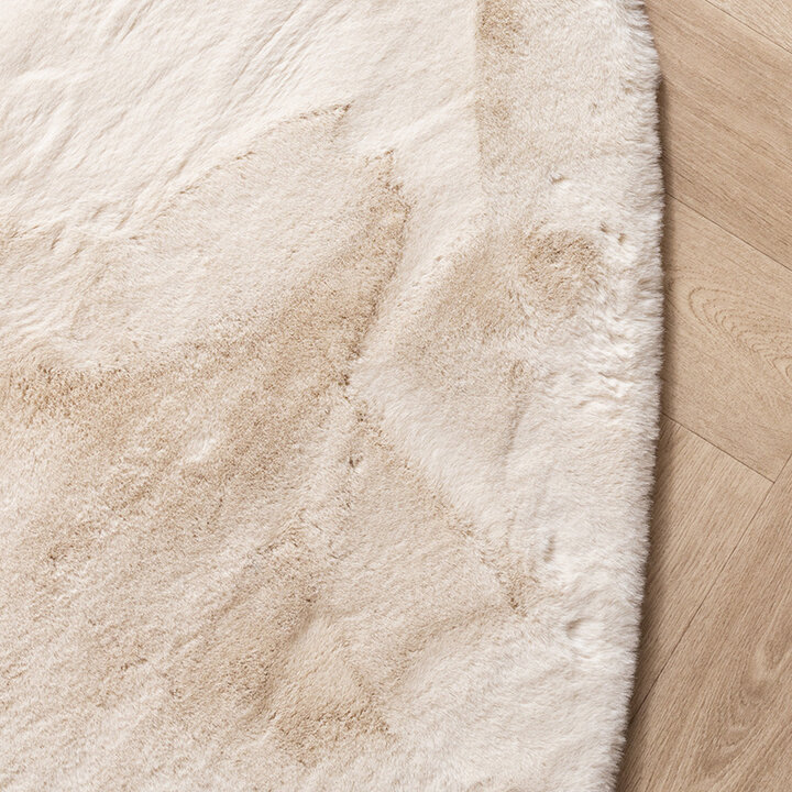 Zacht hoogpolig vloerkleed - Comfy Supreme Pebble Creme  - 4