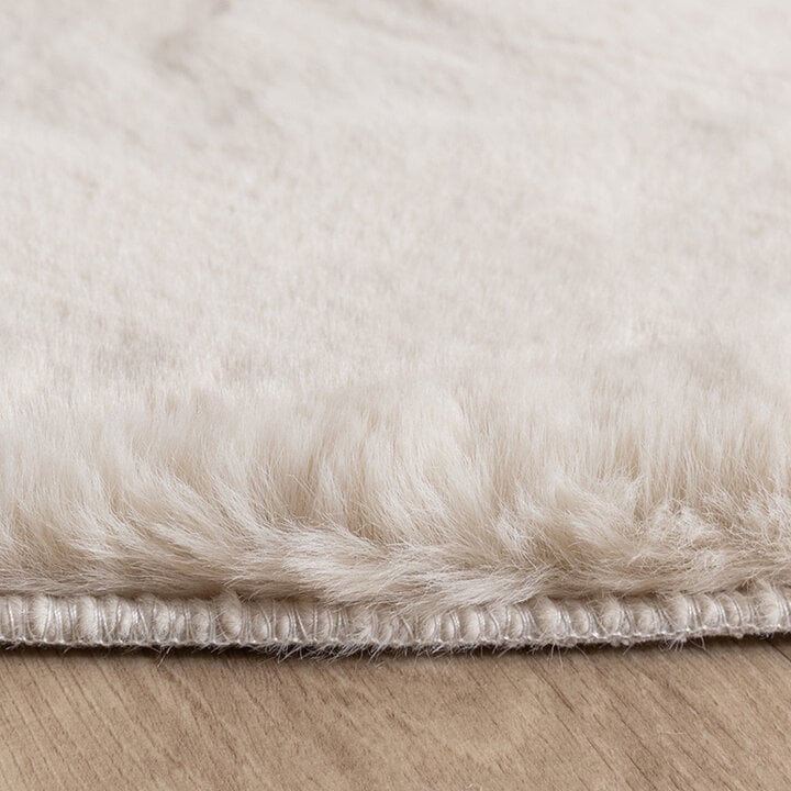 Zacht hoogpolig vloerkleed - Comfy Supreme Pebble Creme  - 5
