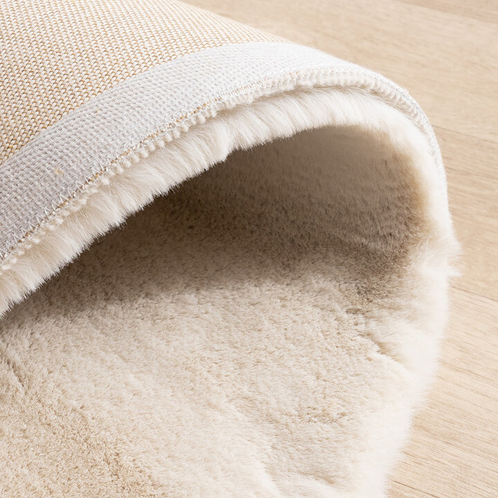 Zacht hoogpolig vloerkleed - Comfy Supreme Pebble Creme  - 6