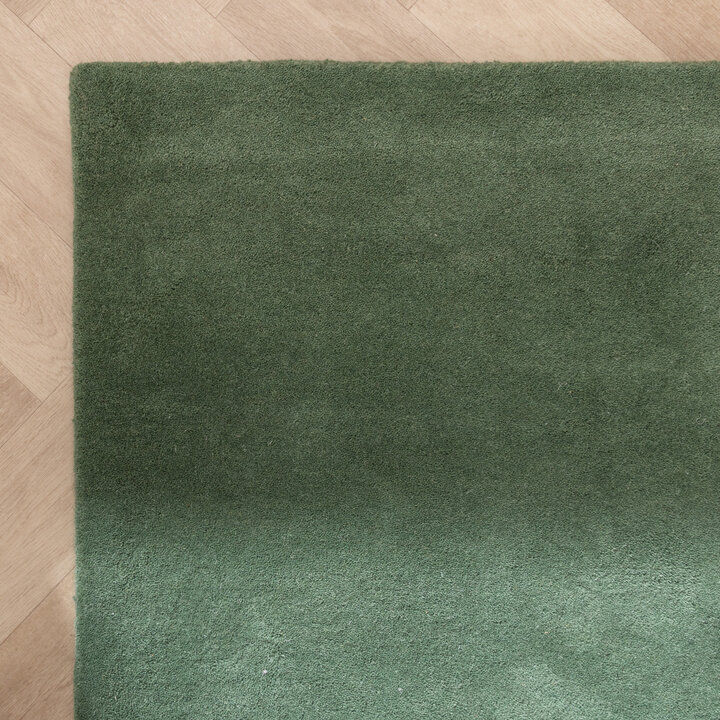 Wollen abstract vloerkleed - Clarice Olijfgroen/Mint  - 4