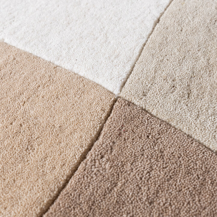Wollen abstract vloerkleed - Clarice Creme/Beige  - 3