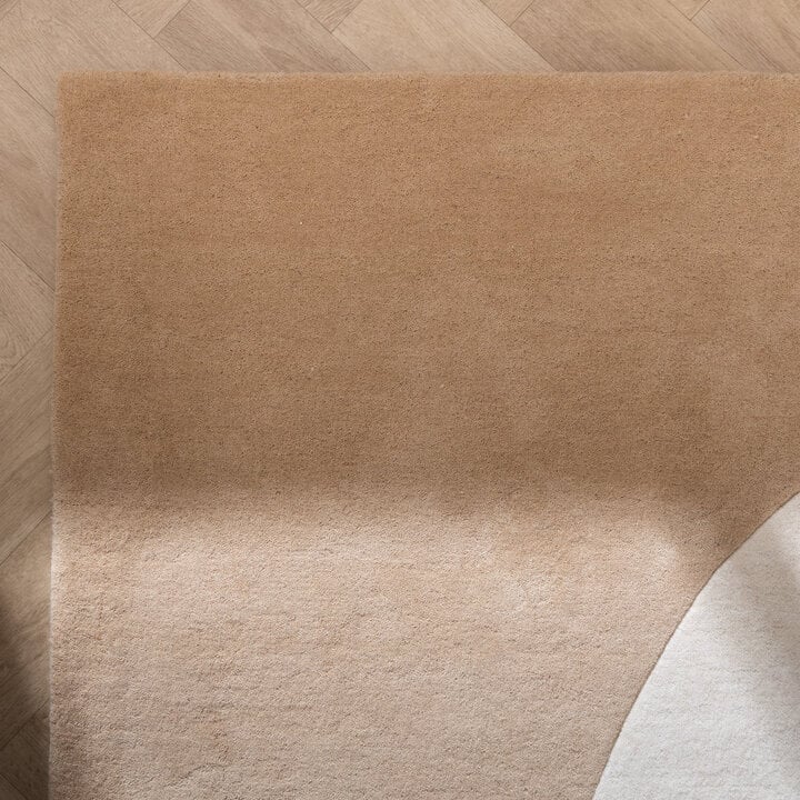 Wollen abstract vloerkleed - Clarice Creme/Beige  - 4