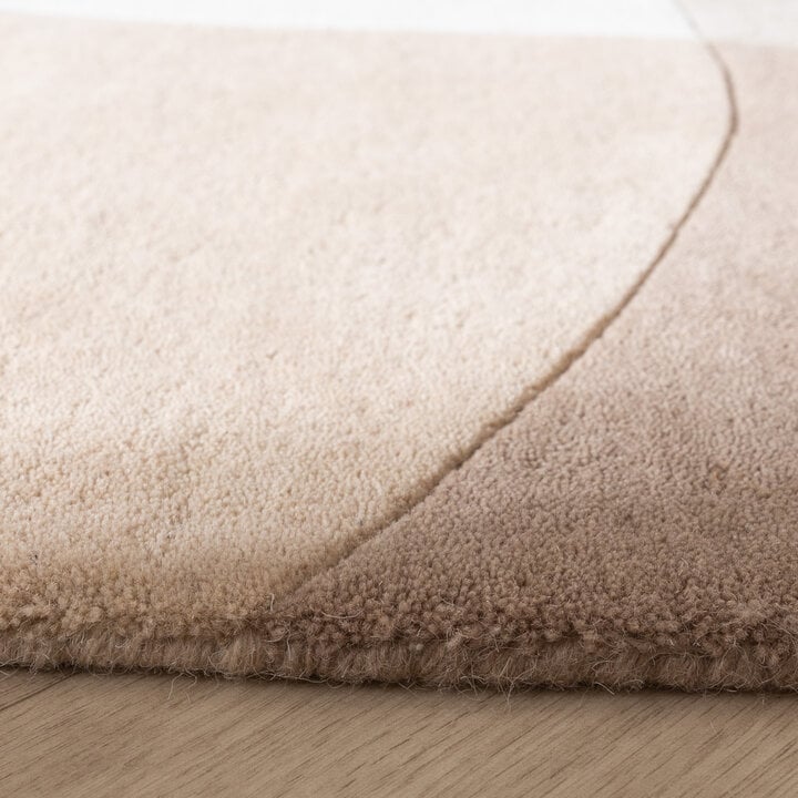 Wollen abstract vloerkleed - Clarice Creme/Beige  - 5