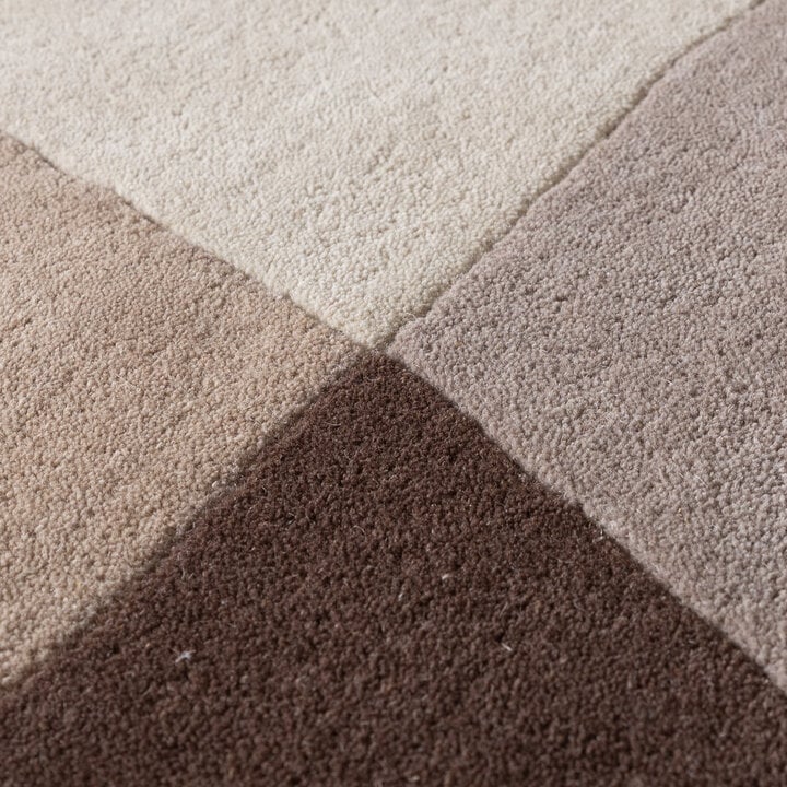 Wollen abstract vloerkleed - Clarice Bruin/Beige  - 3