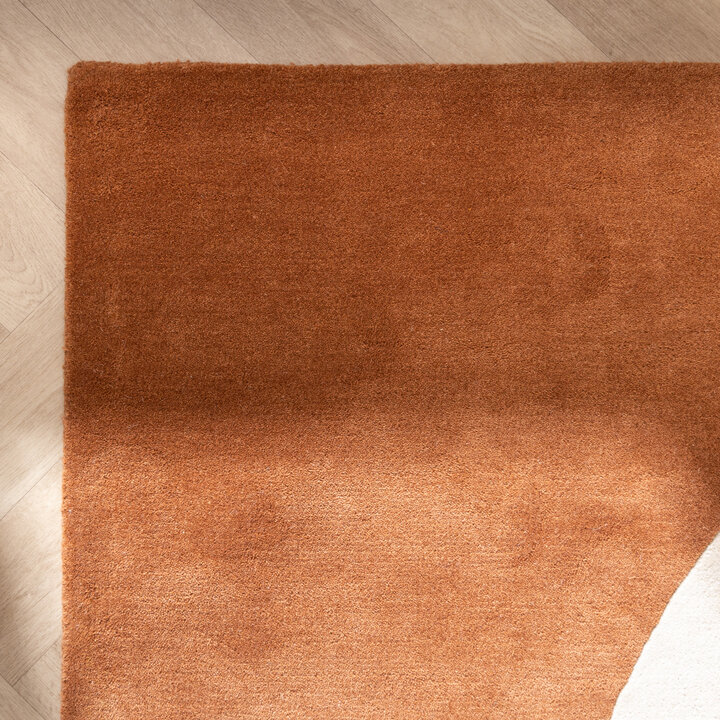 Wollen abstract vloerkleed - Clarice Terracotta  - 4