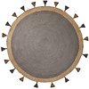 Rond jute vloerkleed - Lunaro Grijs/Naturel