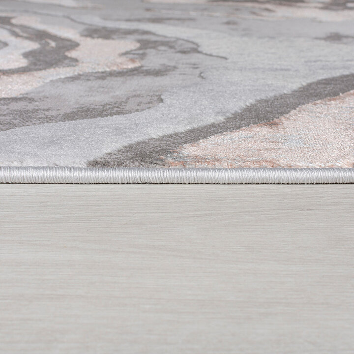 Marmer vloerkleed - Erio Marbled Grijs/Roze - 3