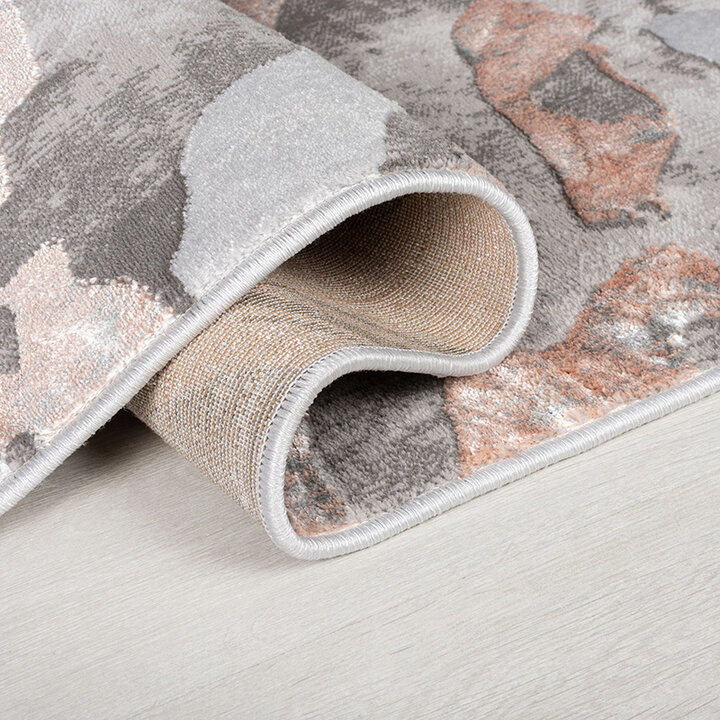 Marmer vloerkleed - Erio Marbled Grijs/Roze - 4