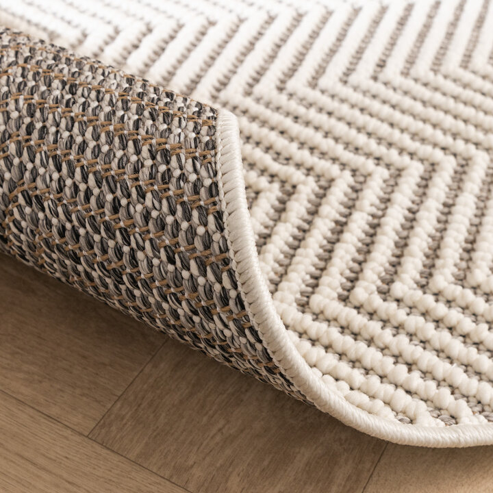 Duurzaam vloerkleed - Lorre Lines Creme/Grijs  - 6
