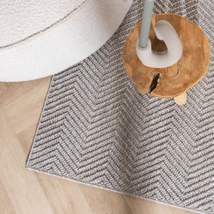 Duurzaam vloerkleed - Lorre Lines Grijs/Antraciet  - 2