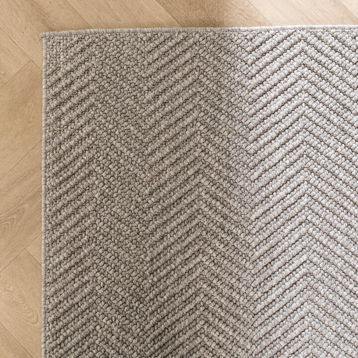 Duurzaam vloerkleed - Lorre Lines Grijs/Antraciet  - 4