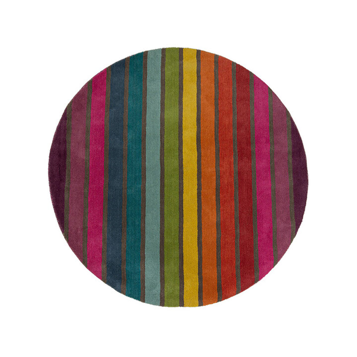 Rond Modern vloerkleed - Illo Candy Multicolor - 1