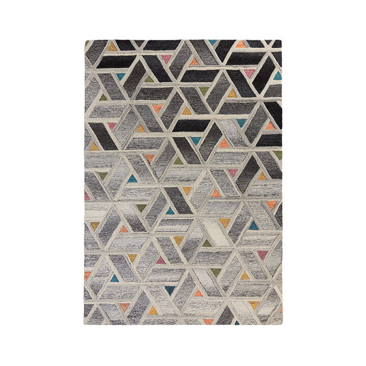 Grafisch vloerkleed - Mado River Grijs - 1