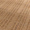 Rond jute buitenkleed - Mavi Border Bruin/Creme 