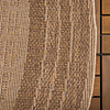 Rond jute buitenkleed - Mavi Border Bruin/Creme 