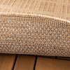 Rond jute buitenkleed - Mavi Border Bruin/Creme 
