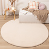 Rond wasbaar vloerkleed - Vivid Beige  - thumbnail 1