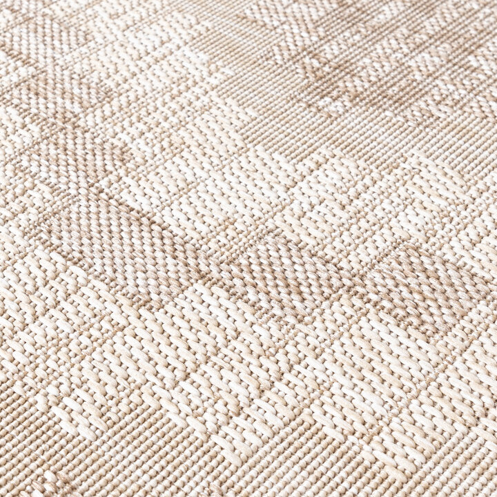 Rond jute buitenkleed - Atlas Diamond Bruin/Creme  - 3