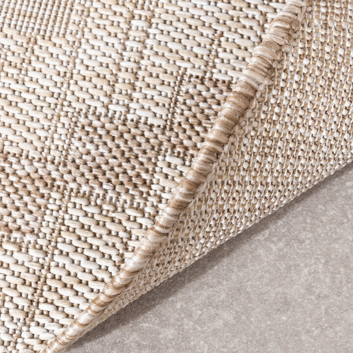 Rond jute buitenkleed - Atlas Diamond Bruin/Creme  - 6