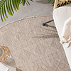 Rond jute buitenkleed - Atlas Geo Bruin/Creme 