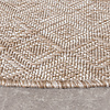 Rond jute buitenkleed - Atlas Geo Bruin/Creme 