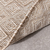 Rond jute buitenkleed - Atlas Geo Bruin/Creme 