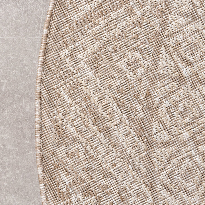 Rond jute buitenkleed - Atlas Aztec Bruin/Creme  - 4