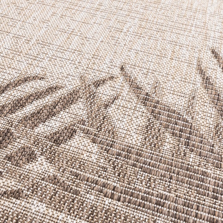 Rond buiten vloerkleed - Tiga Edge Taupe  - 3