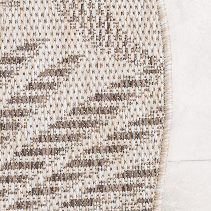 Rond buiten vloerkleed - Tiga Palm Taupe  - 4