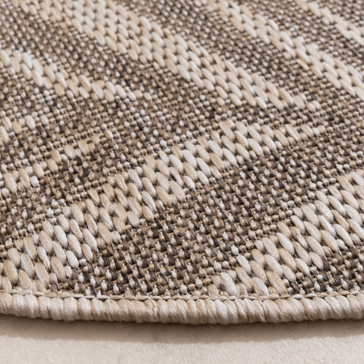 Rond buiten vloerkleed - Tiga Palm Taupe  - 5