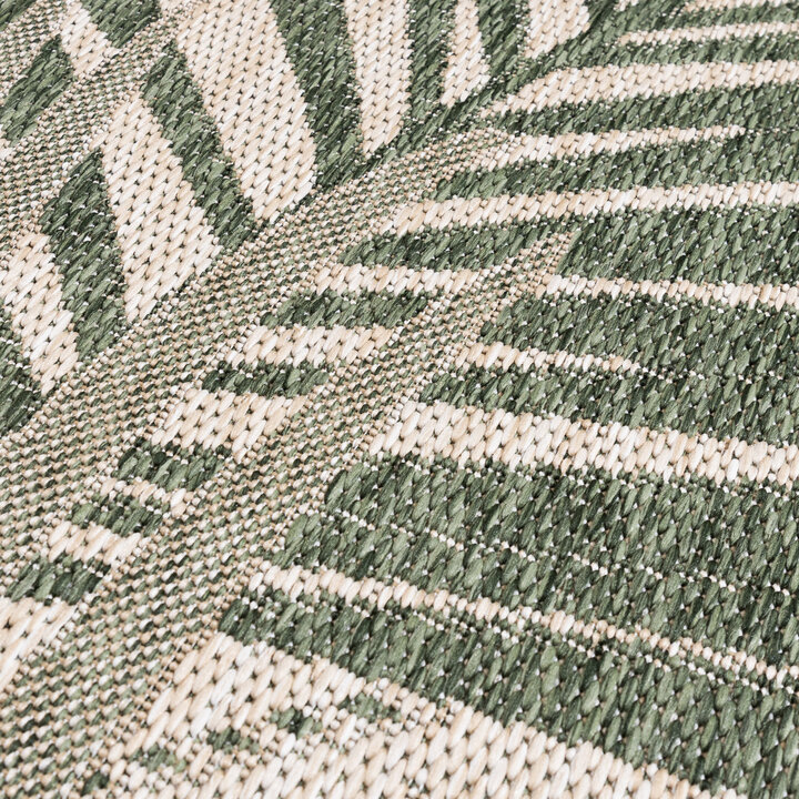 Rond buiten vloerkleed - Tiga Palm Groen  - 3