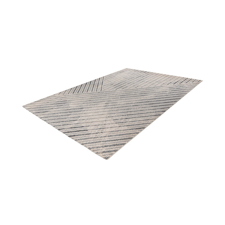 Geometrisch vloerkleed - Rhombo Stripes 125 Beige/Grijs  - 2