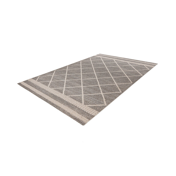 Geometrisch vloerkleed - Rhombo Lines 225 Bruin/Beige  - 2